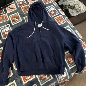 Navy Blue Women's Hoodie Sweater